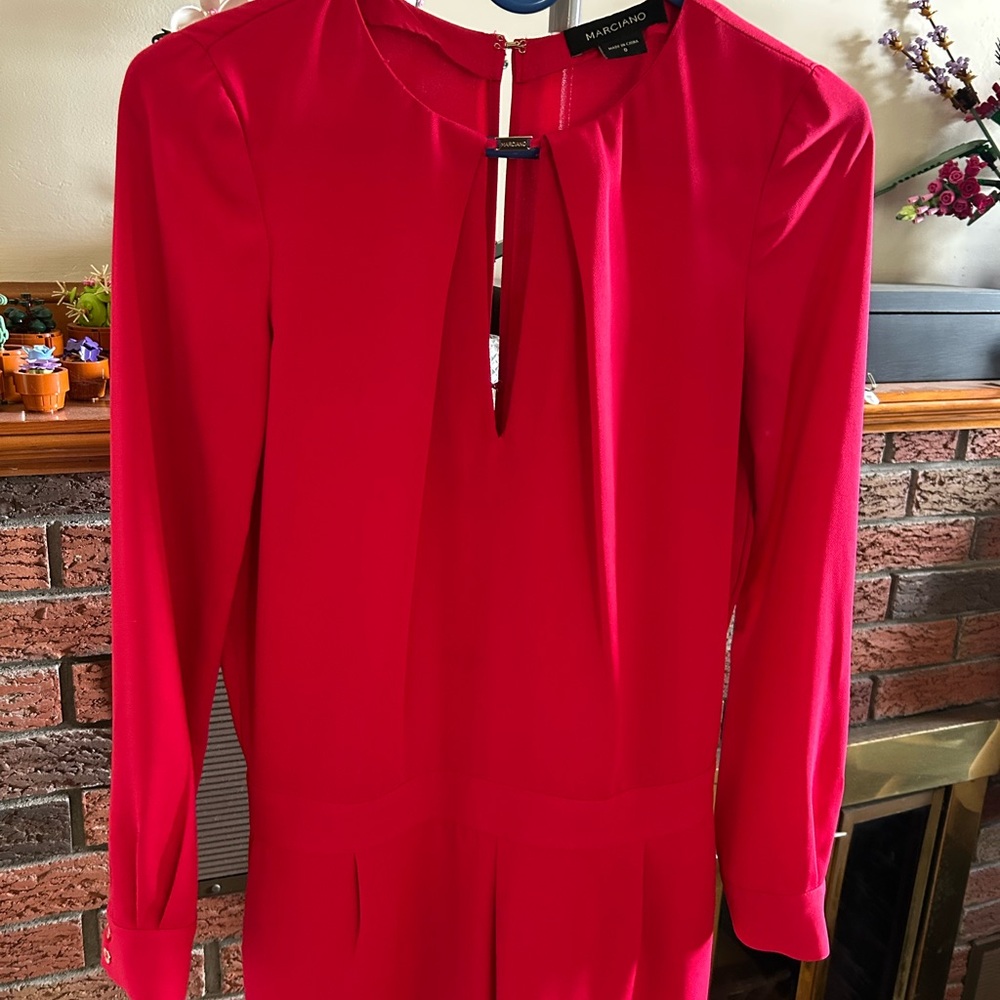 Marciano Hot Pink Long-Sleeve Romper